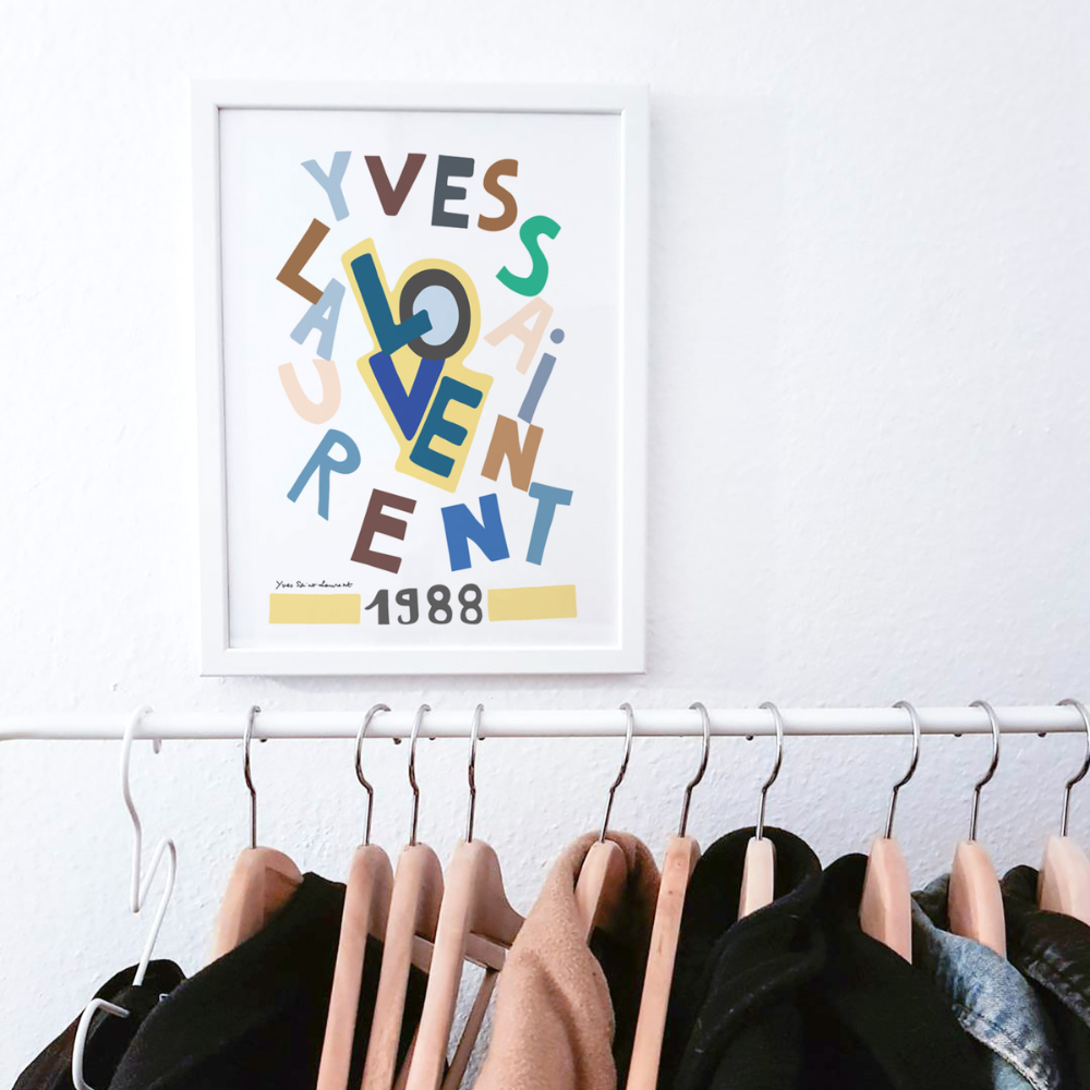 YSL Love 1988 | Art Print