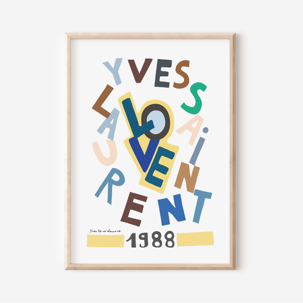 YSL Love 1988 | Art Print