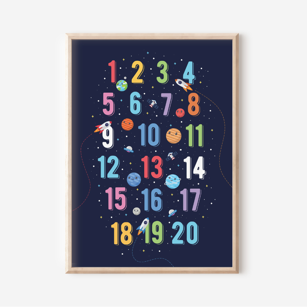 Space Numbers | Art Print