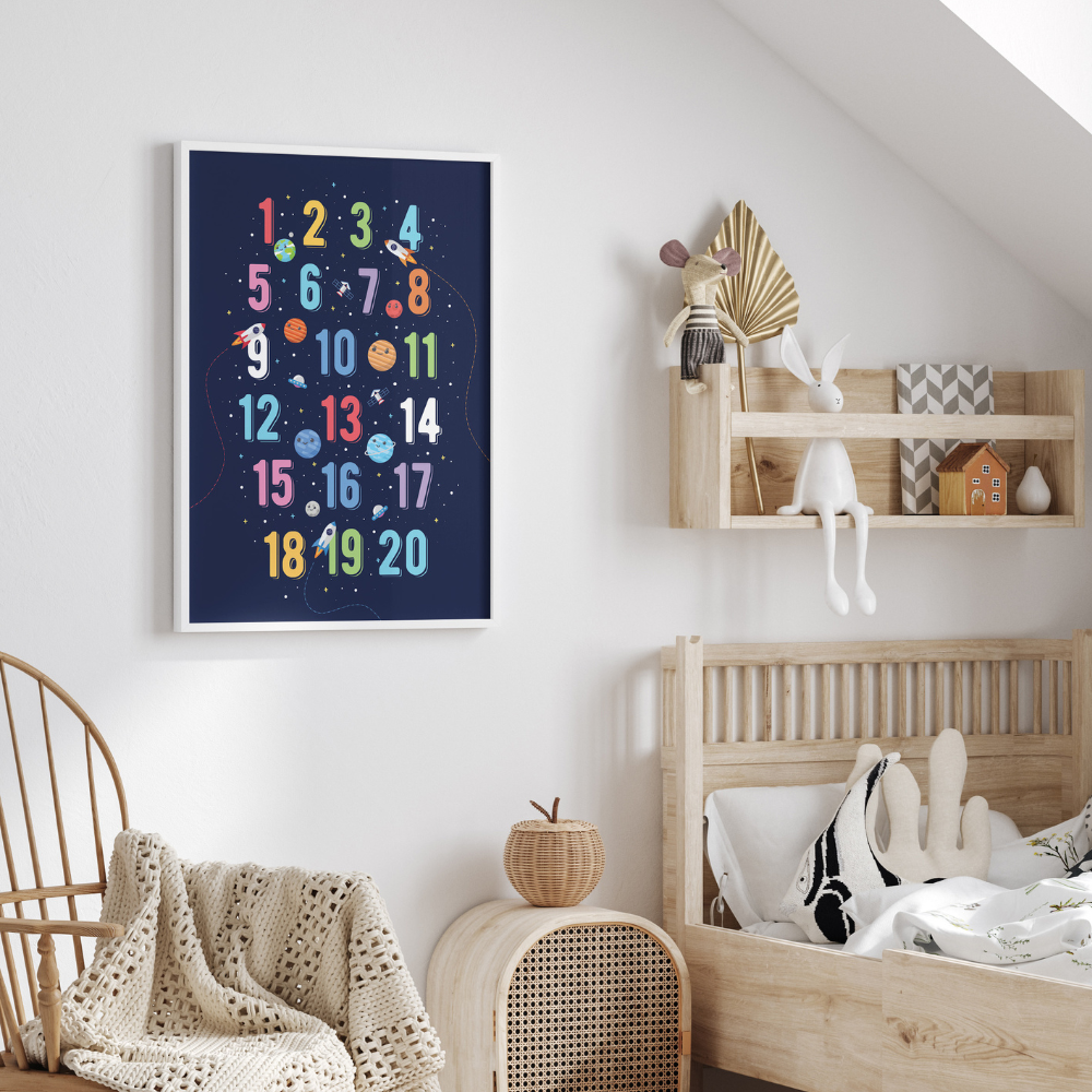 Space Numbers | Art Print