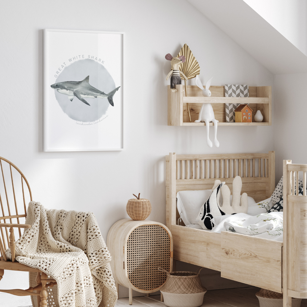 Ocean Life - Great White Shark | Art Print