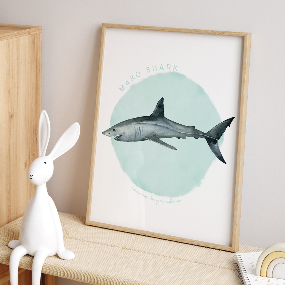 Ocean Life - Mako Shark | Art Print