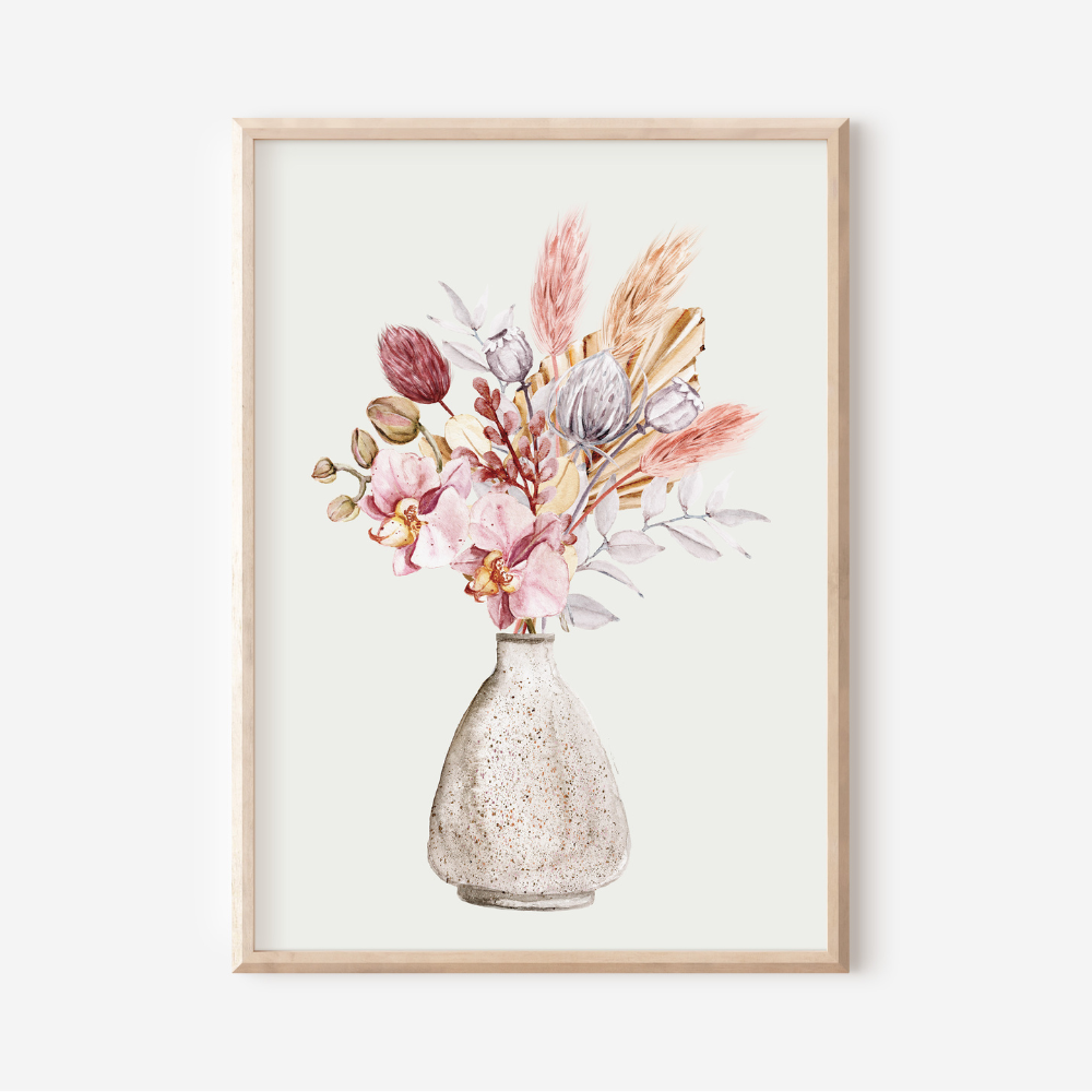 Ceramic Vase Bouquet | Art Print