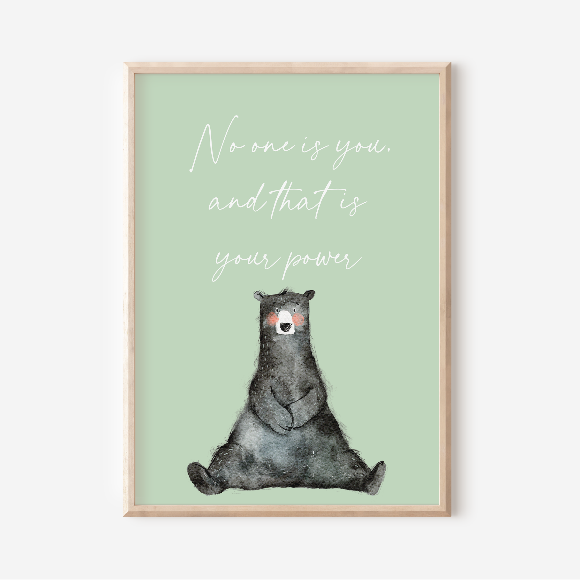 No One Is You - Bear | Art Print – inkling.nz
