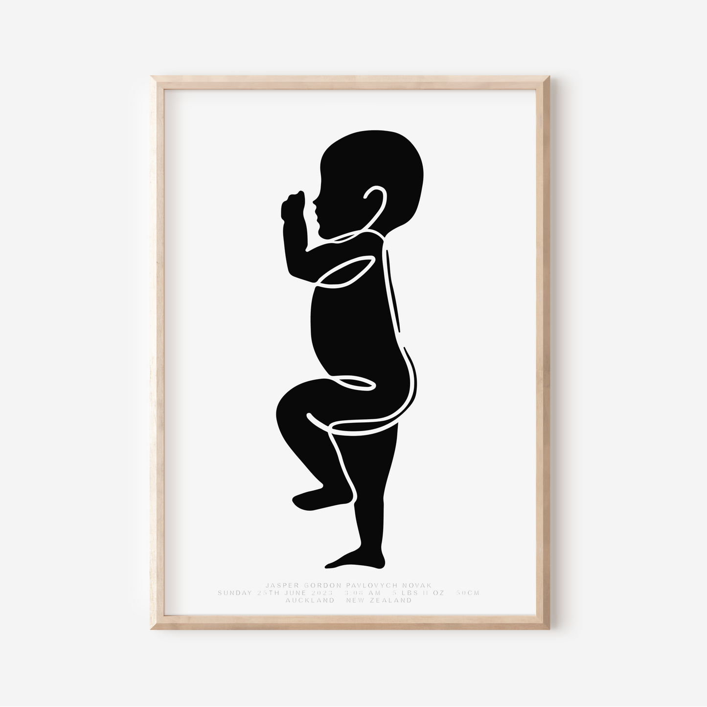 Sophisticated (not scale) - Birth Detail Keepsake Print