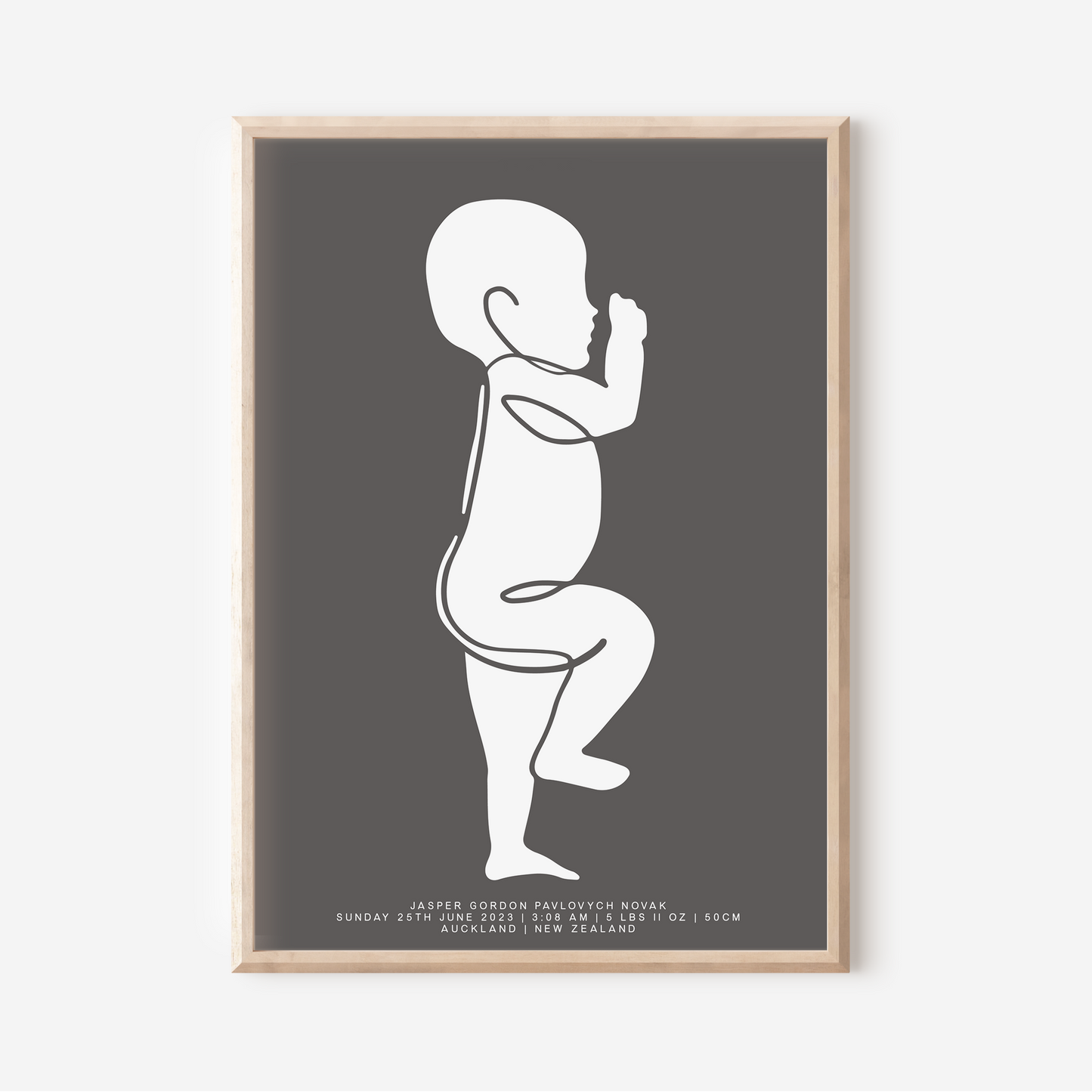 Sophisticated (not scale) - Birth Detail Keepsake Print