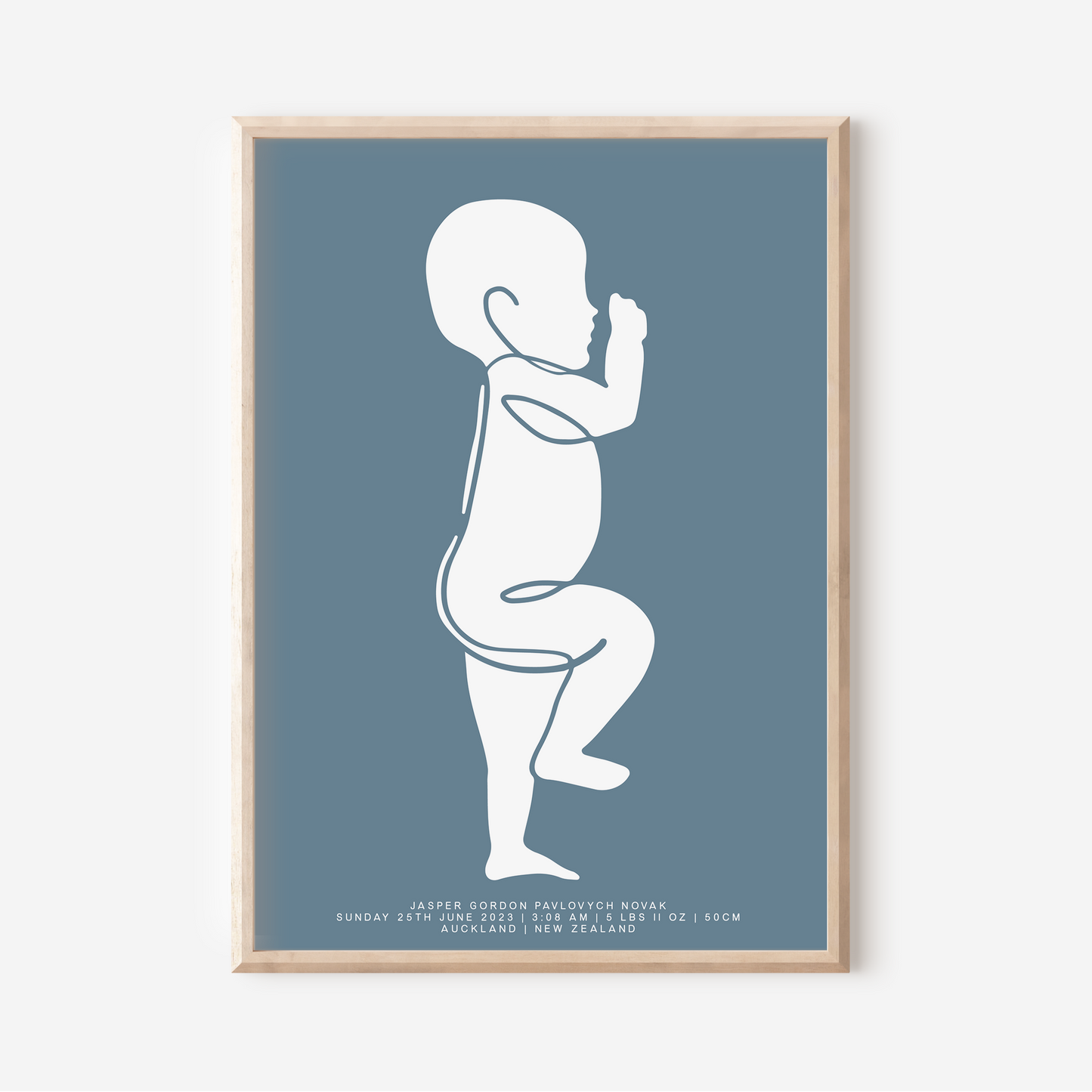 Sophisticated (not scale) - Birth Detail Keepsake Print