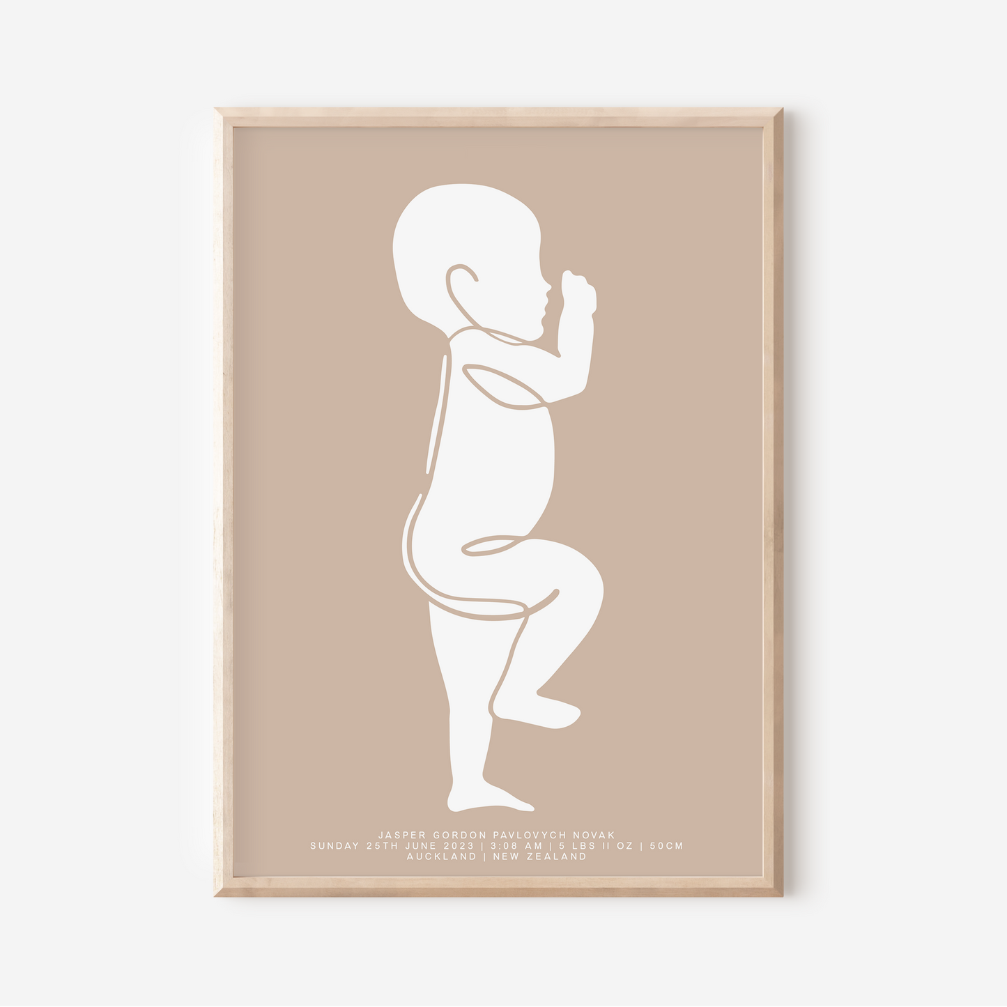 Sophisticated (not scale) - Birth Detail Keepsake Print