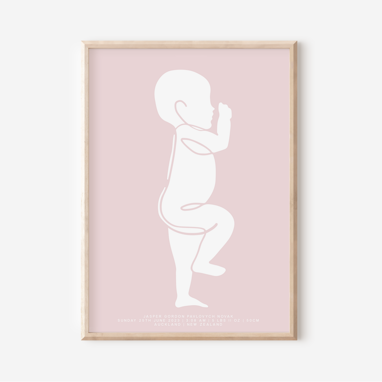 Sophisticated (not scale) - Birth Detail Keepsake Print