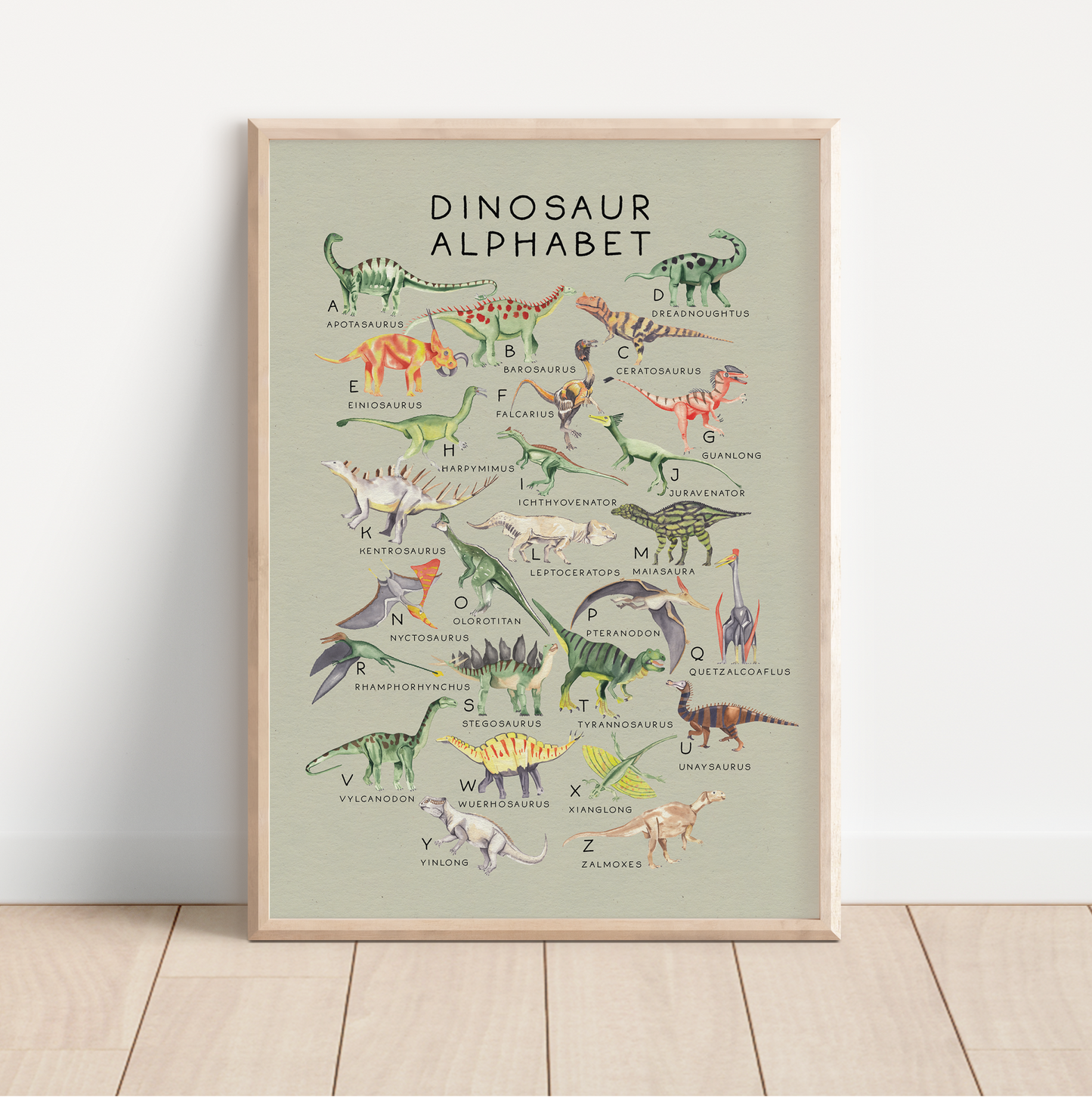 Dinosaur Alphabet | Art Print