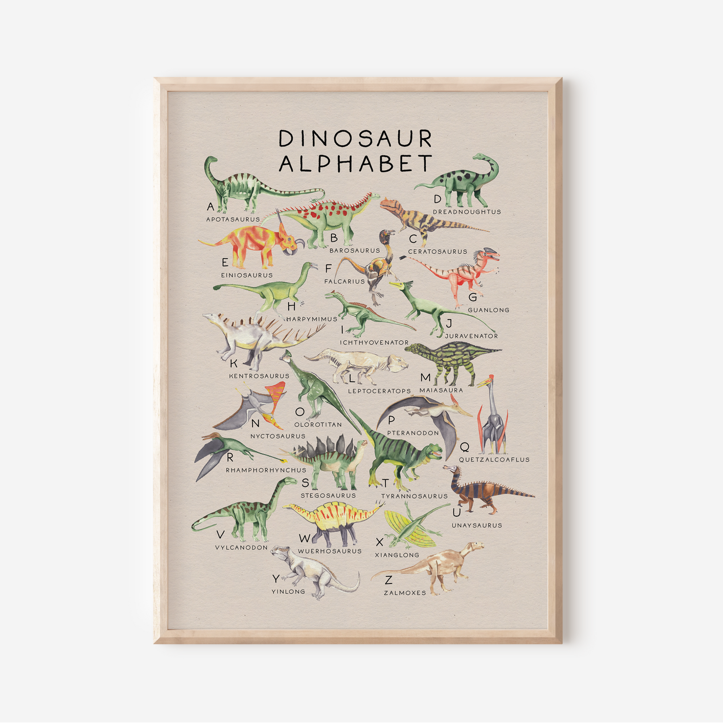 Dinosaur Alphabet | Art Print