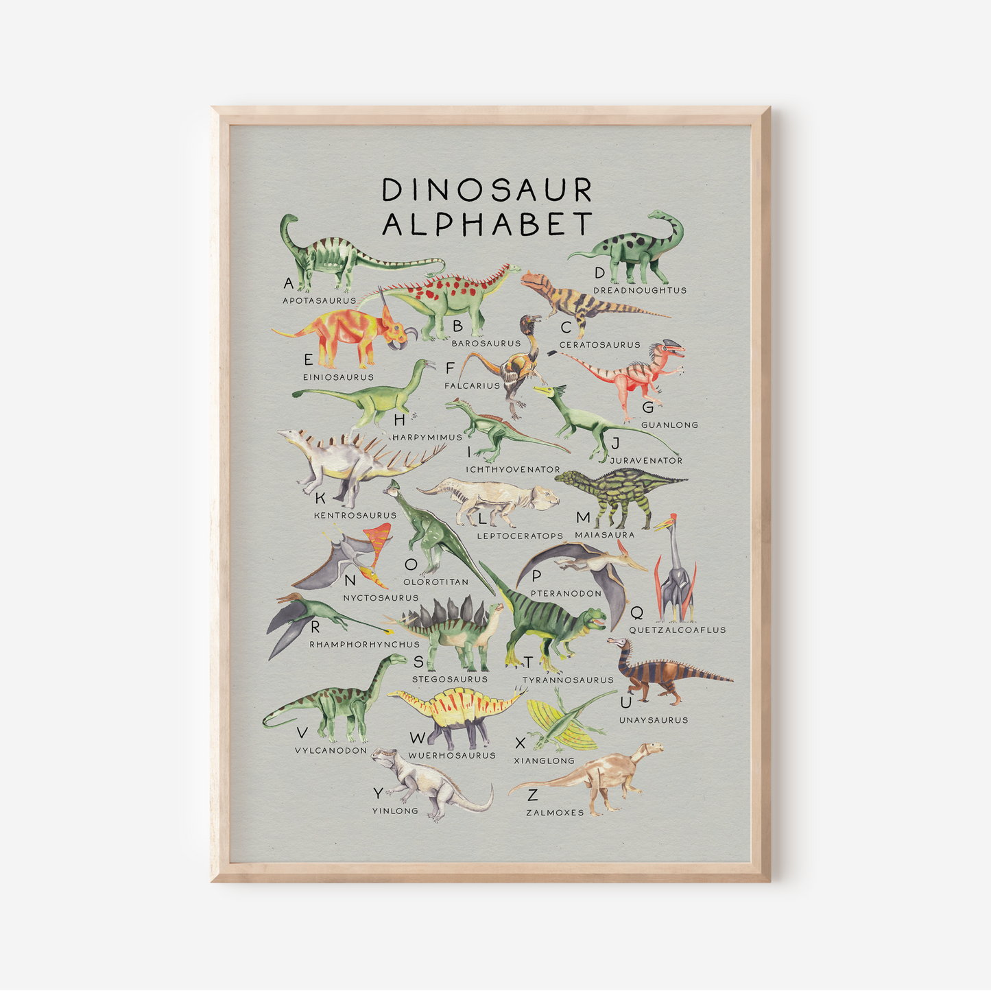 Dinosaur Alphabet | Art Print