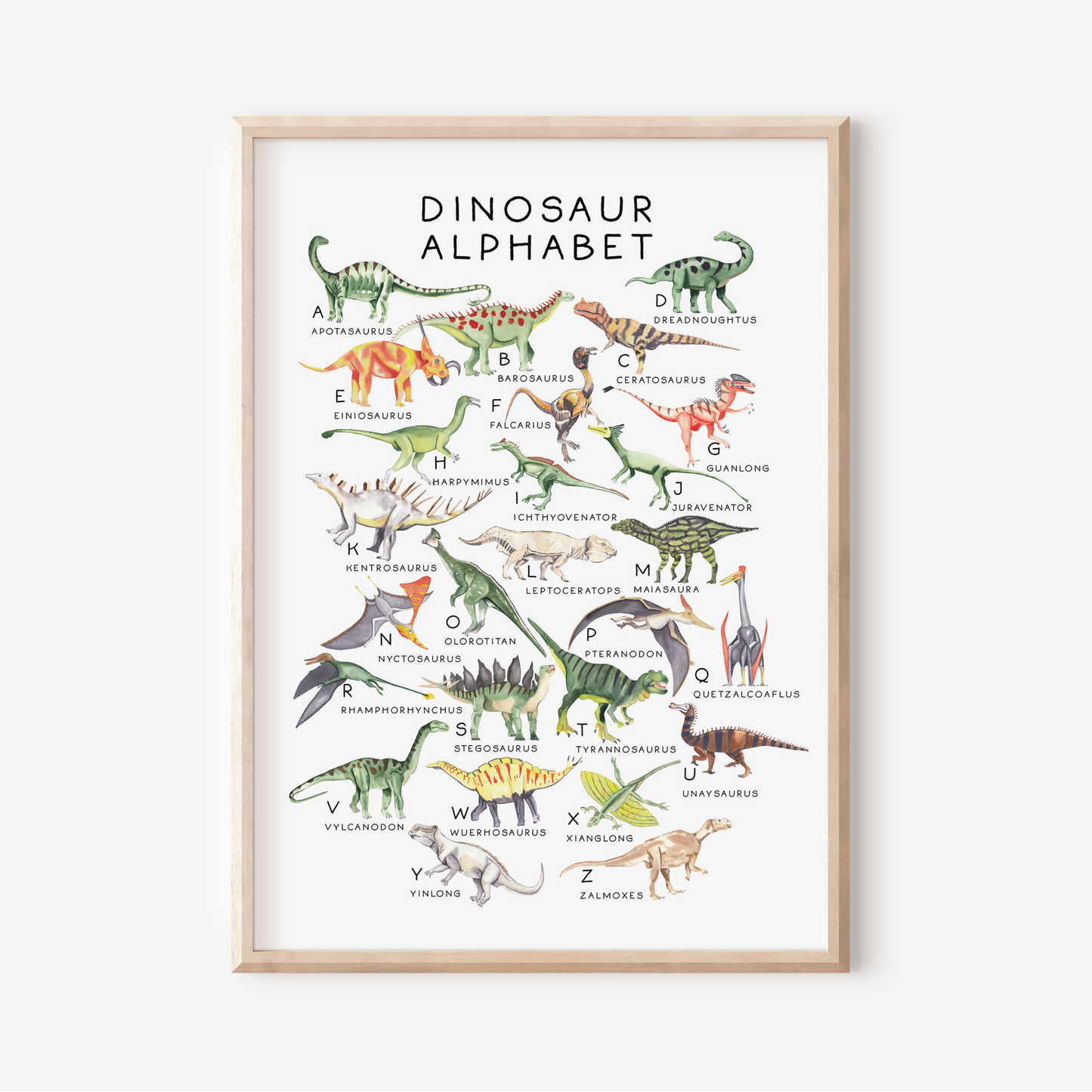 Dinosaur Alphabet | Art Print