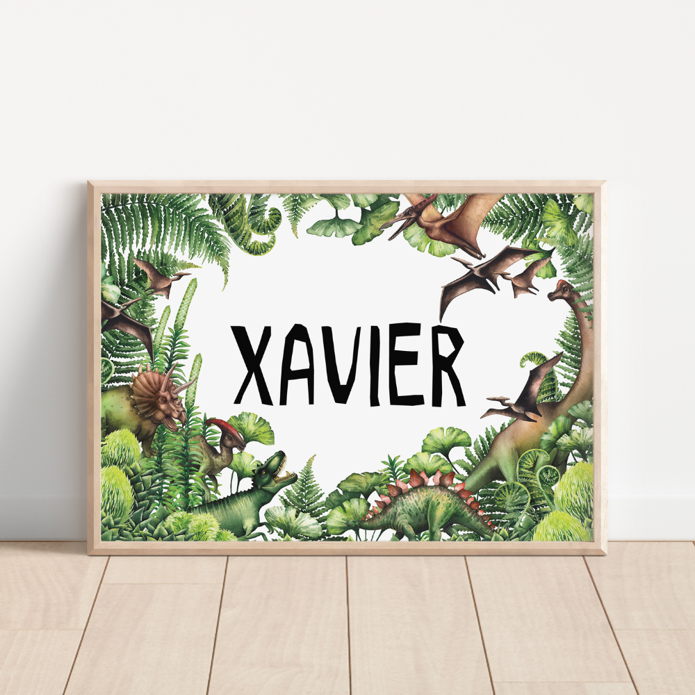 Jurassic Personalised Name Print