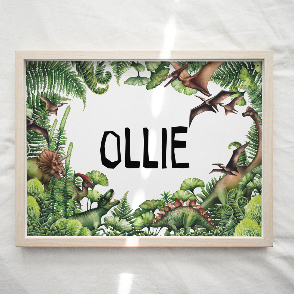 Jurassic Personalised Name Print