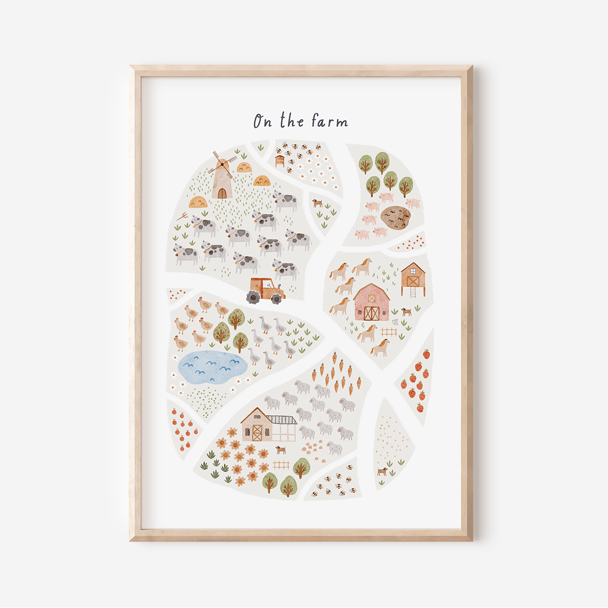 Farm Map | Art Print – inkling.nz