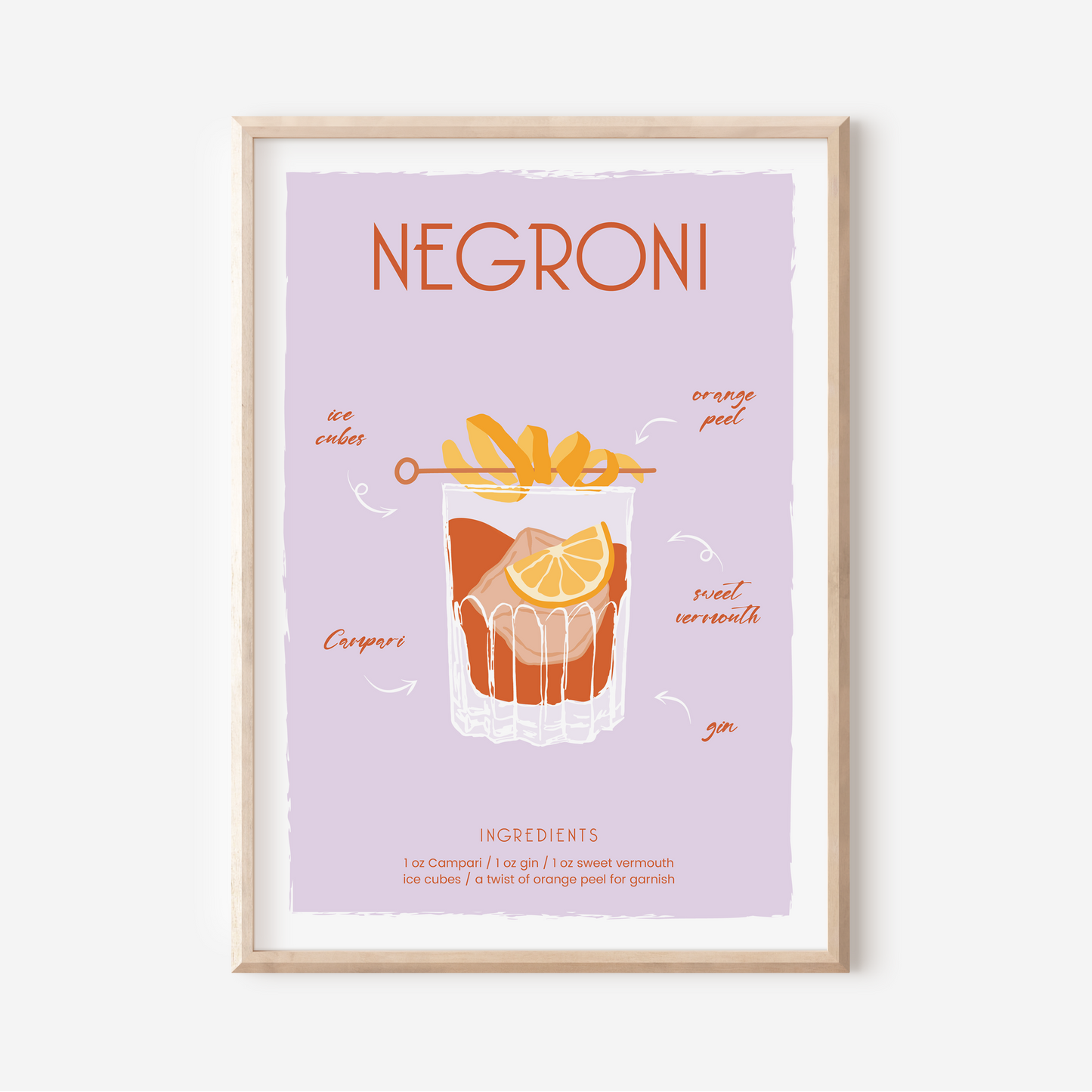 Negroni Cocktail | Art Print