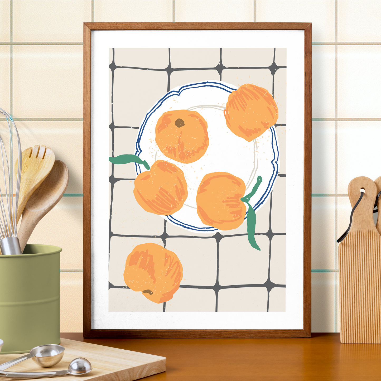 Peachy Plate | Art Print