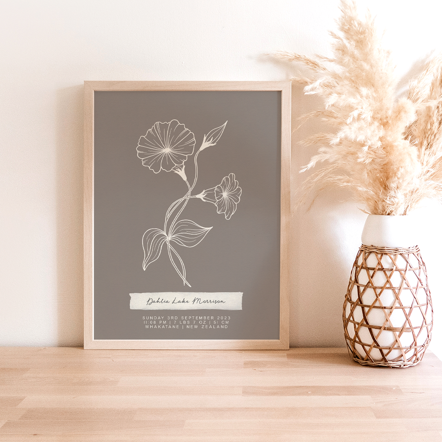 SEPTEMBER Morning Glory - Botanical Birth Month Keepsake Print
