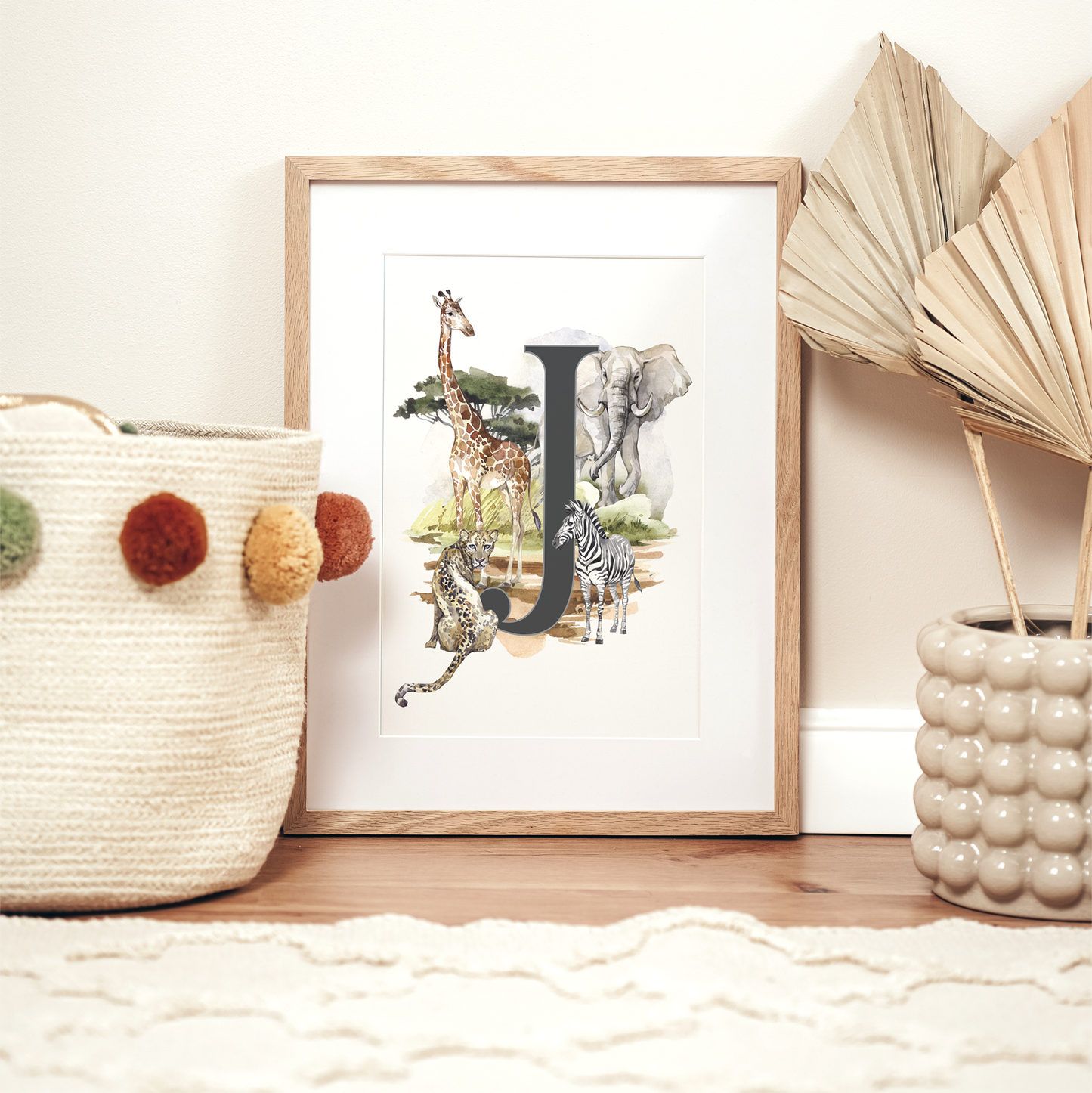 Safari A-Z Initial | Art Print