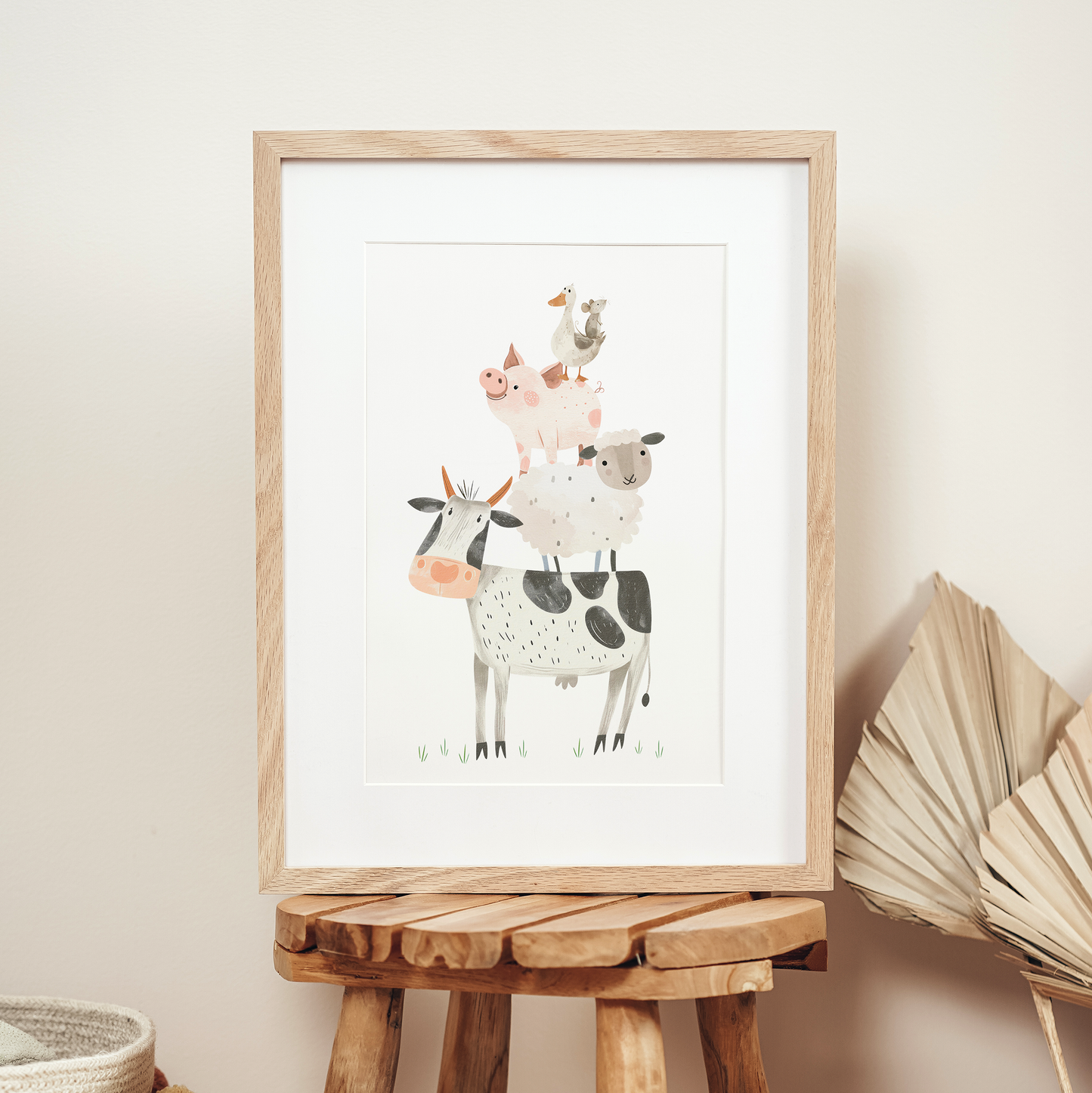 Farmyard Animal Stack | Art Print