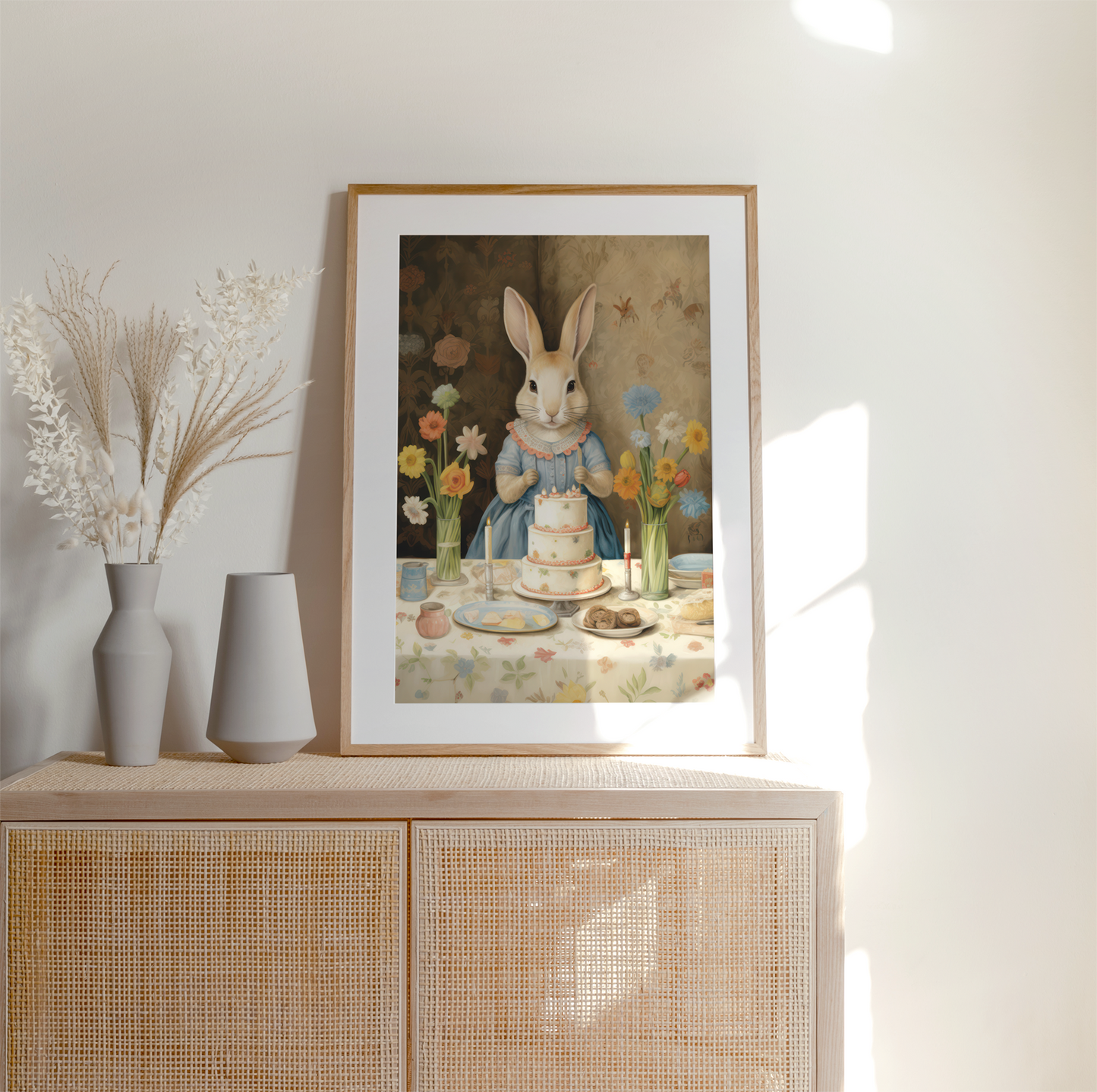 Vintage Birthday Bunny | Art Print