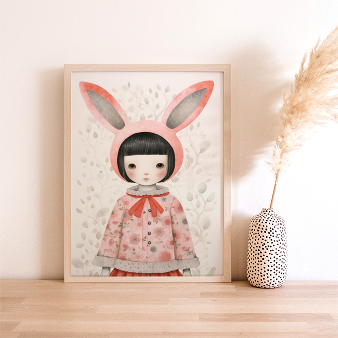 Vintage Bunny Girl | Art Print