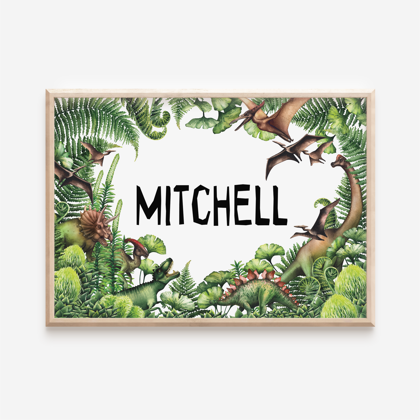 Jurassic Personalised Name Print