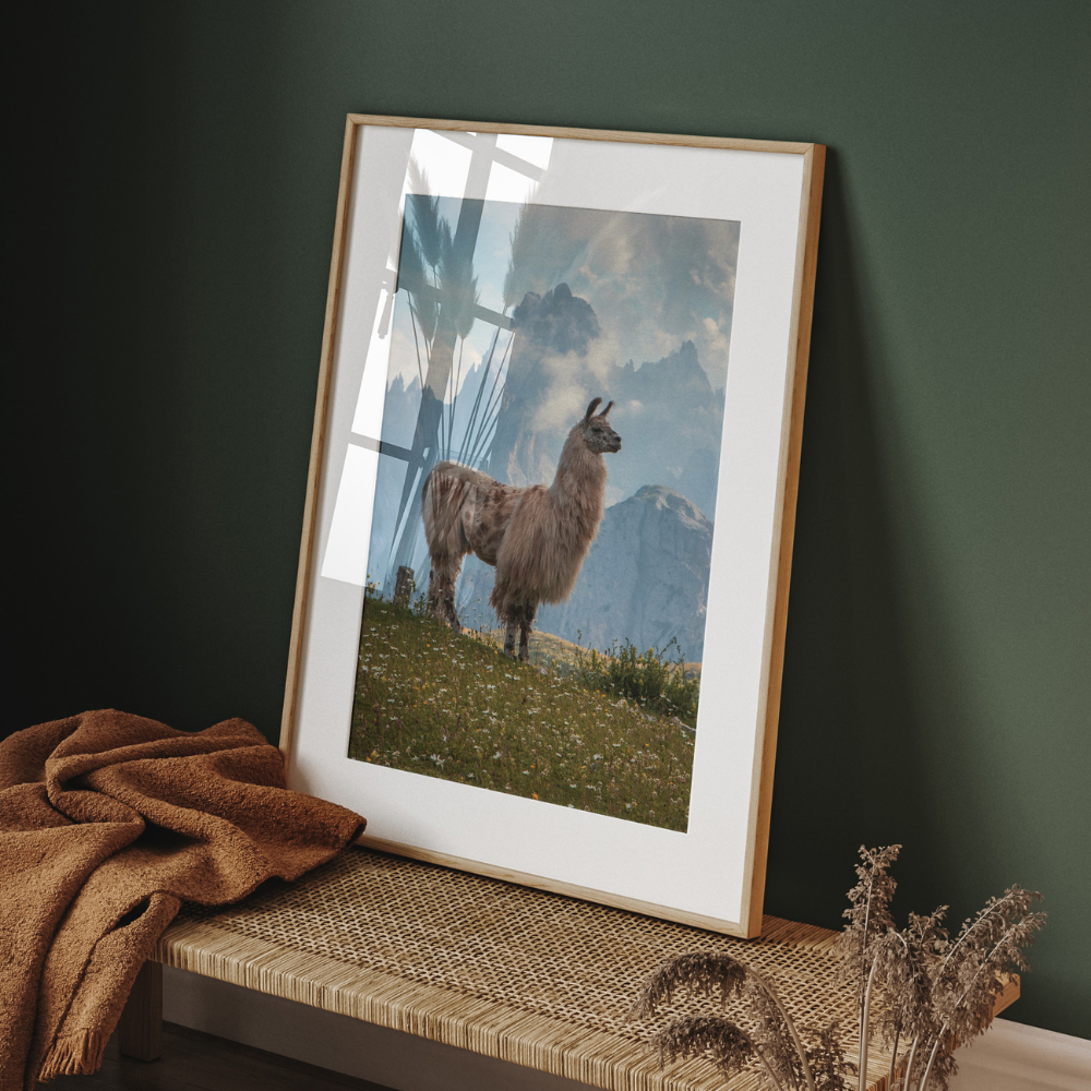 Llama Mountains | Photography Art Print