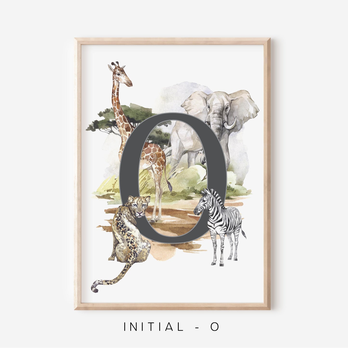 Safari A-Z Initial | Art Print